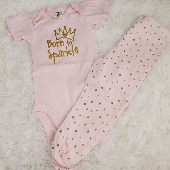 Baby Girl's Born to Sparkle 6-9 month Outfit - Picture 1 of 5